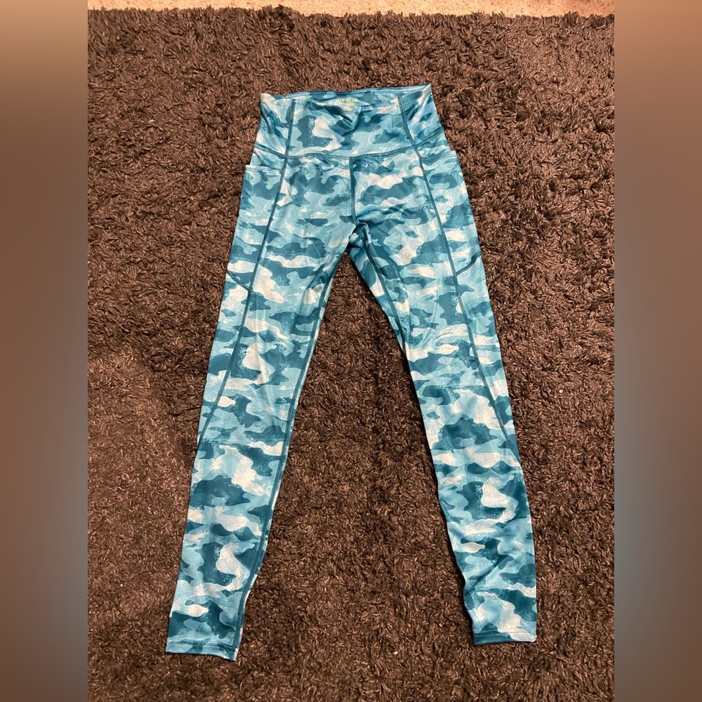 blue pattern leggings